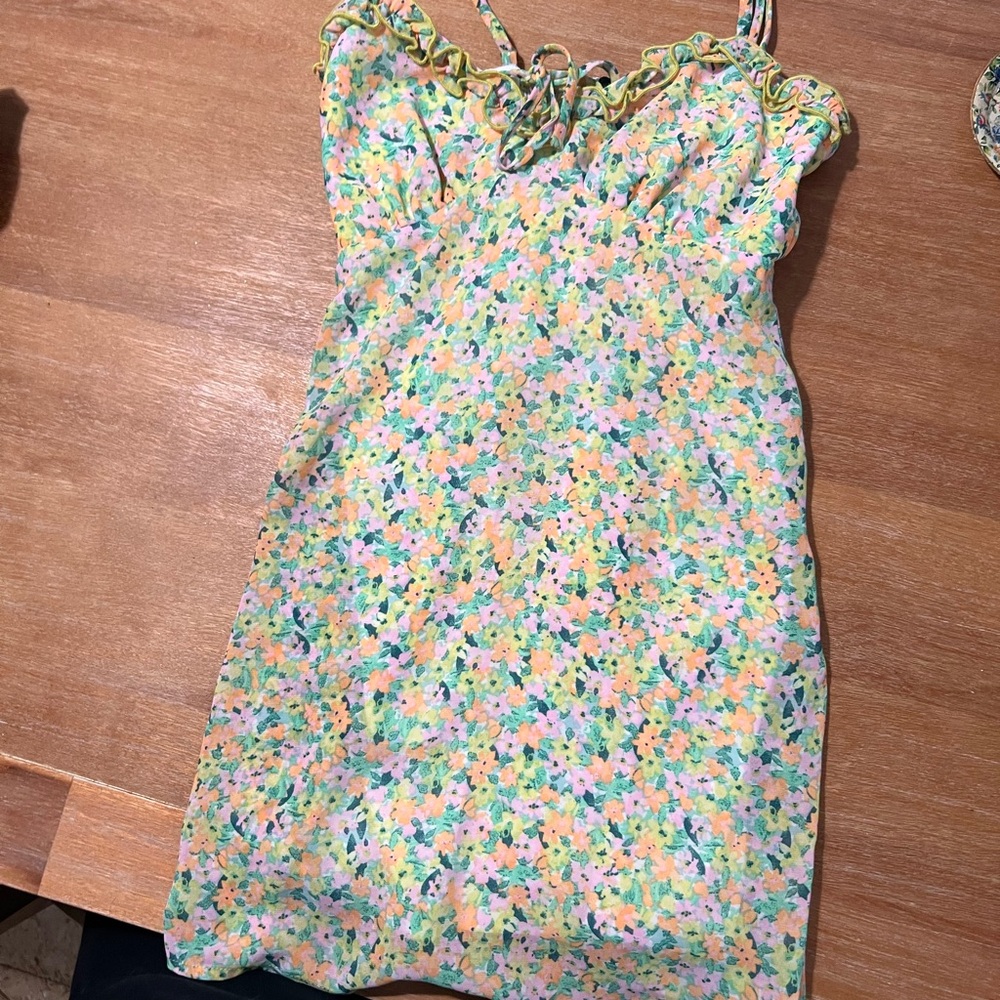 Wild Fable Pink and Green Sequin Sundress
